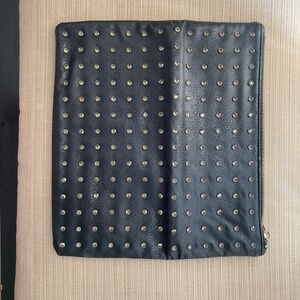 Black studded clutch
